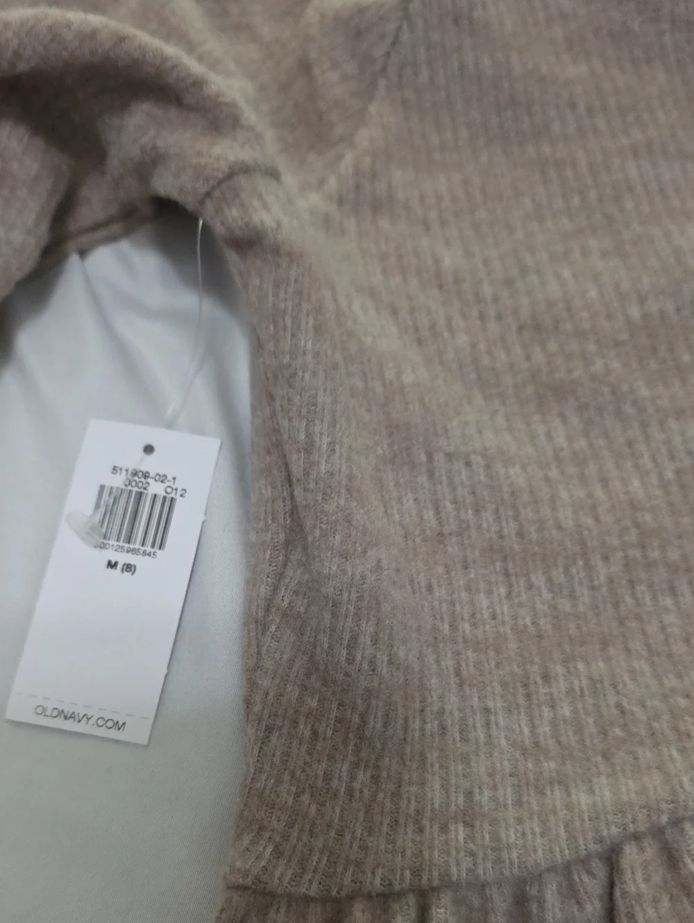 Old Navy Girls' Long Sleeve Knit Dress in Taupe